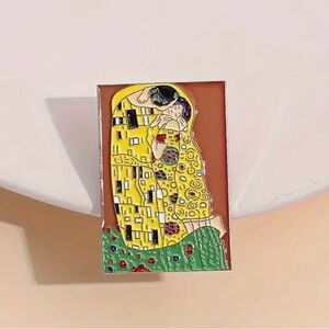 The Kiss - Gustav Klimt Enamel Metal Pin
